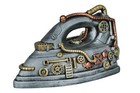 Steampunk Iron - Buchstütze Bügeleisen silberfarben