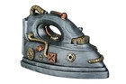 Steampunk Iron - Buchstütze Bügeleisen silberfarben