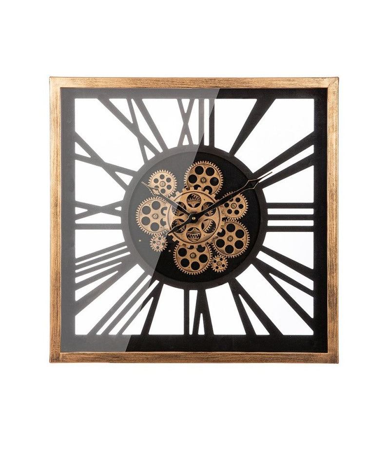 Wanduhr "Dente" mit beweglichen Zahnräder 54 x 54cm