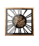 Wanduhr "Dente" mit beweglichen Zahnräder 54 x 54cm