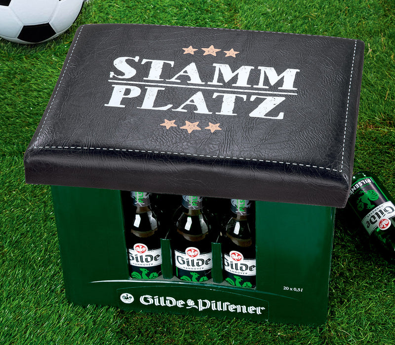 Sitzpolster mit Spruch "Stammplatz"