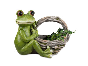 Frosch mit Korb 36 x 29 cm