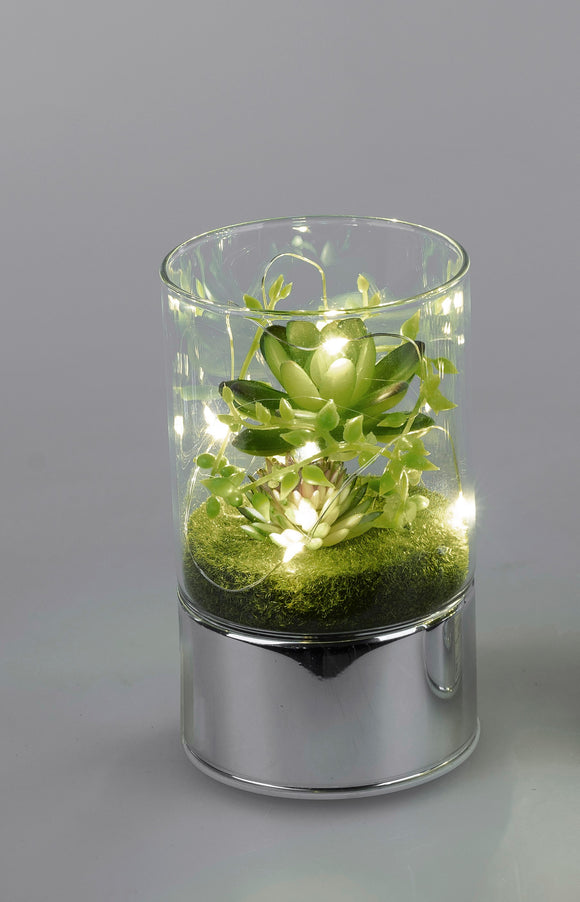 Blumen-Deko mit LED Licht 9 x 15cm