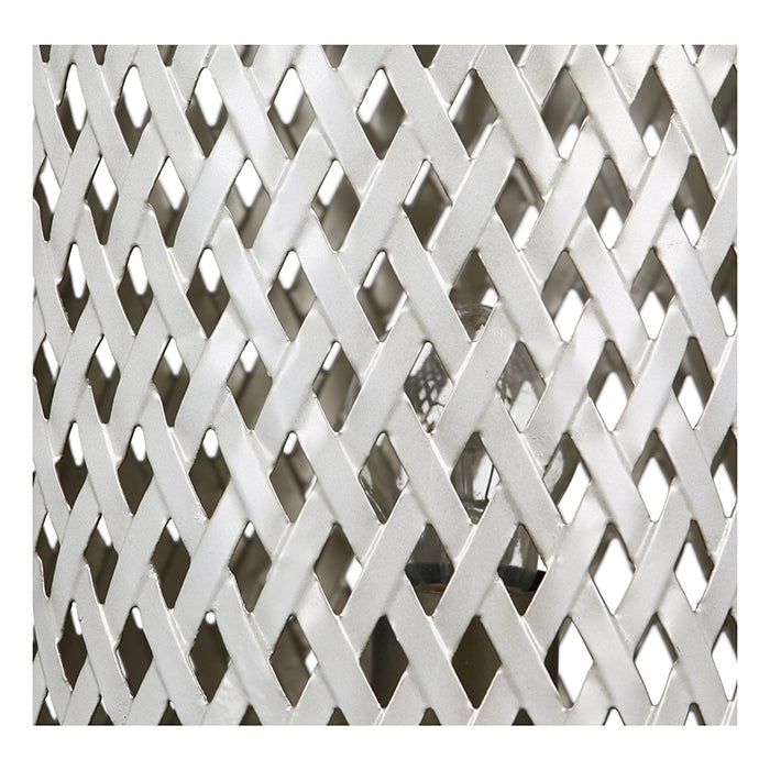 Metall Lampe “Bianco” Höhe 42 cm